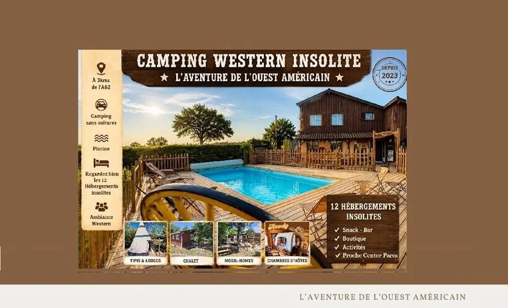 Syl-Vallée western Village camping hébergement insolite lot et Garonne - photo 2